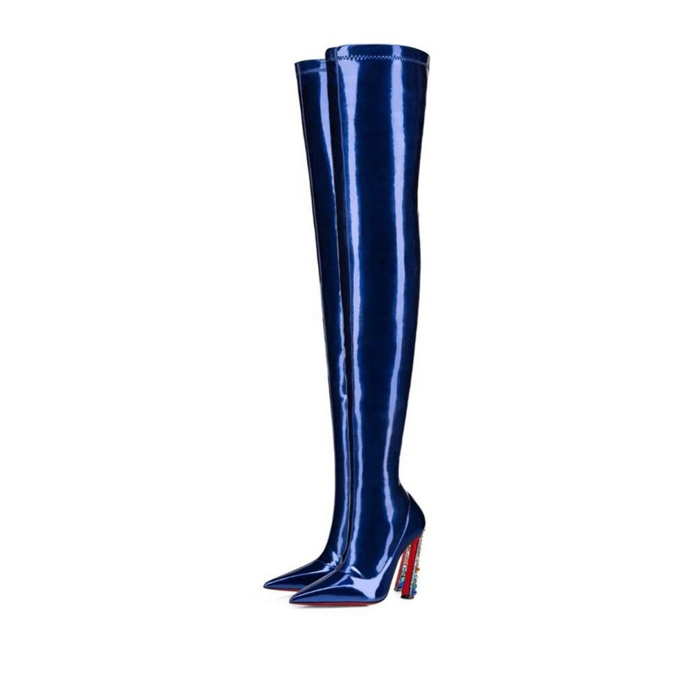 Christian Louboutin x Marvel Superhero Cosmic Alta Thigh High Boots EU 38.5